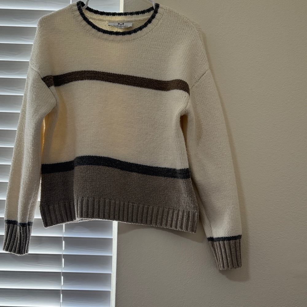 Striped knit sweater